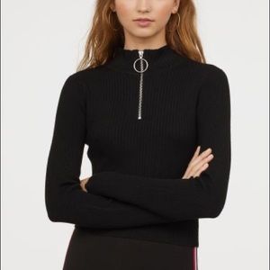 Urban Outfitters Half-Zip Mock Neck Gray Sweater